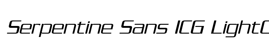 Serpentine Sans ICG LightOblique