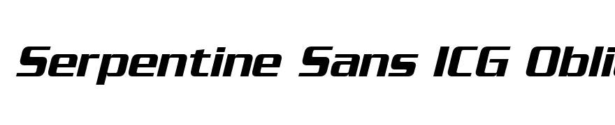 Serpentine Sans ICG Oblique