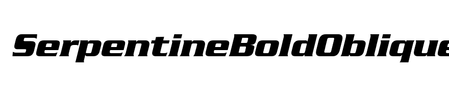 SerpentineBoldOblique