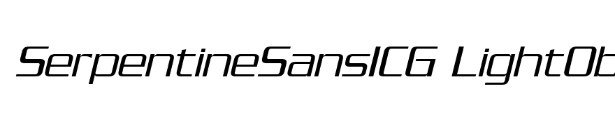 SerpentineSansICG LightOblique