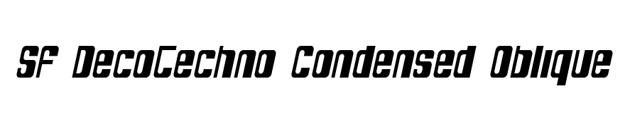SF DecoTechno Condensed Oblique