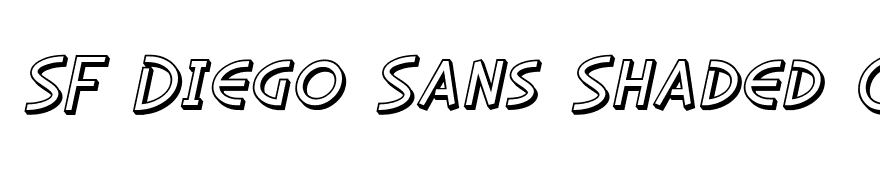 SF Diego Sans Shaded Oblique