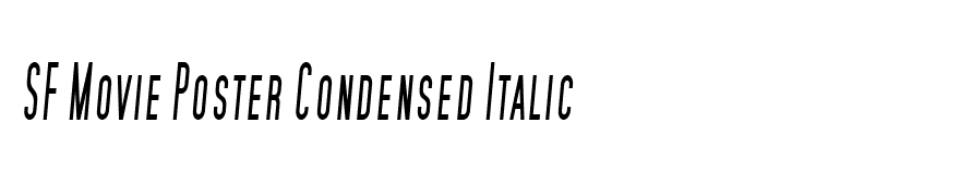 SF Movie Poster Condensed Italic