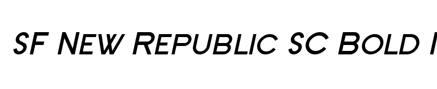 SF New Republic SC Bold Italic