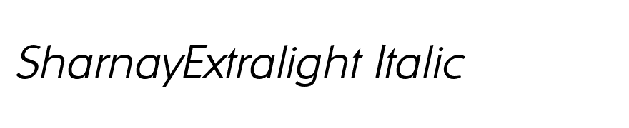 SharnayExtralight Italic
