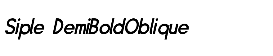 Siple DemiBoldOblique