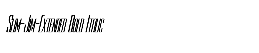 Slim-Jim-Extended Bold Italic