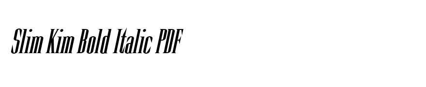 Slim Kim Bold Italic PDF