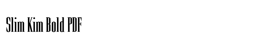 Slim Kim Bold PDF