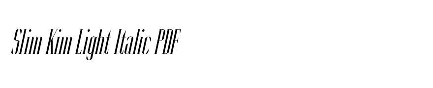 Slim Kim Light Italic PDF