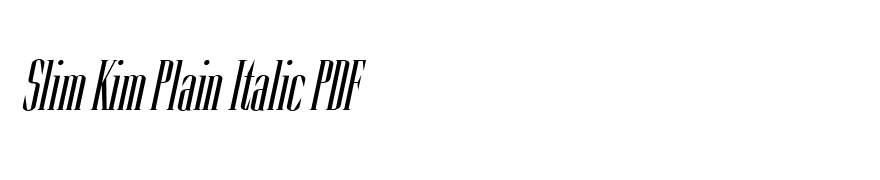 Slim Kim Plain Italic PDF