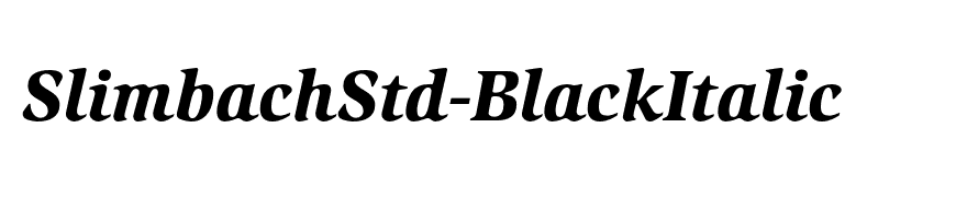 SlimbachStd-BlackItalic