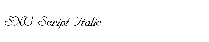 SNC Script Italic