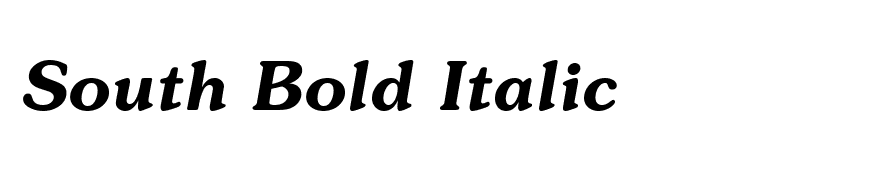South Bold Italic