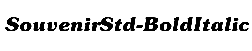 SouvenirStd-BoldItalic