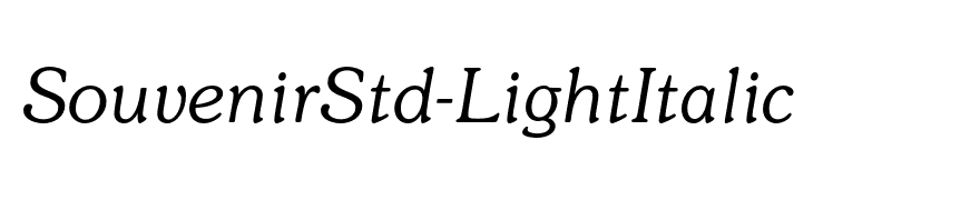SouvenirStd-LightItalic