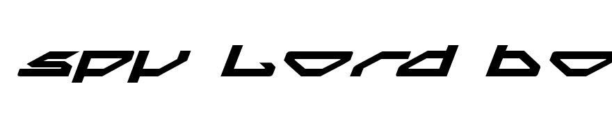 Spy Lord Bold Expanded Italic