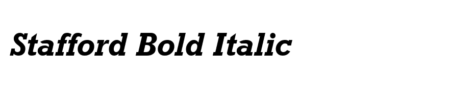 Stafford Bold Italic
