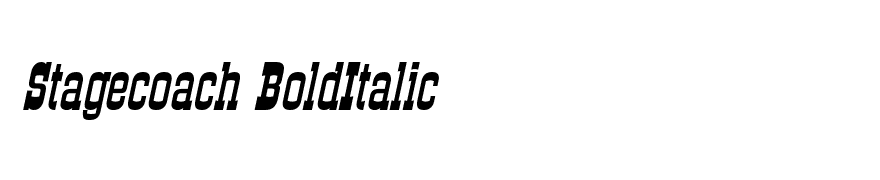 Stagecoach BoldItalic