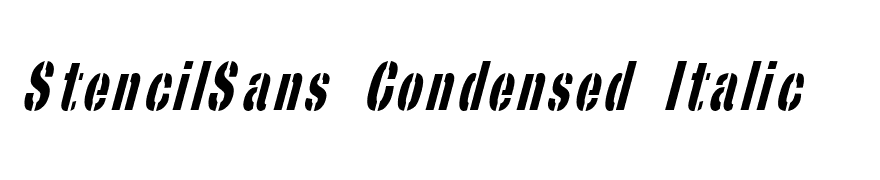 StencilSans Condensed Italic