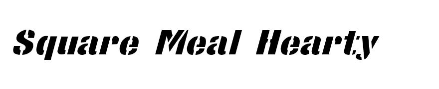 StencilSans Extrabold Italic