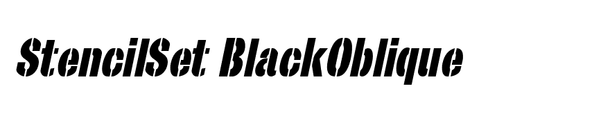 StencilSet BlackOblique
