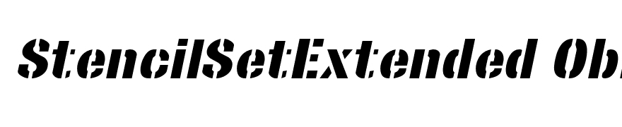 StencilSetExtended Oblique