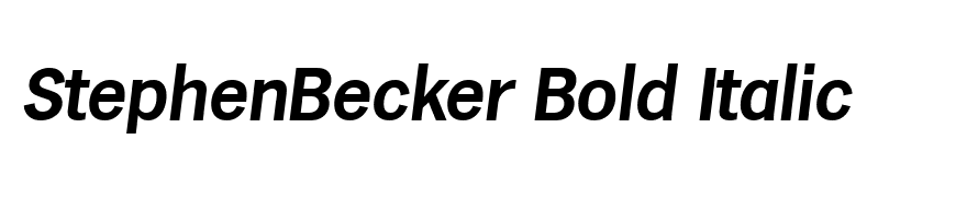 StephenBecker Bold Italic