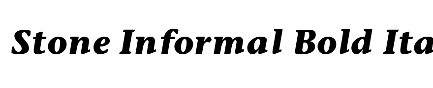 Stone Informal Bold Italic