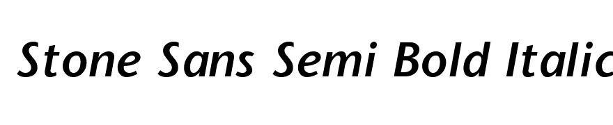 Stone Sans Semi Bold Italic
