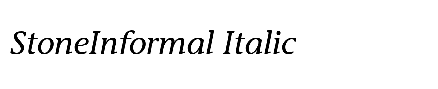 StoneInformal Italic