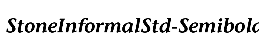 StoneInformalStd-SemiboldIt