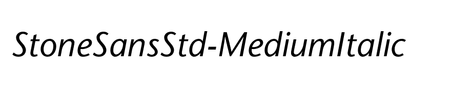 StoneSansStd-MediumItalic