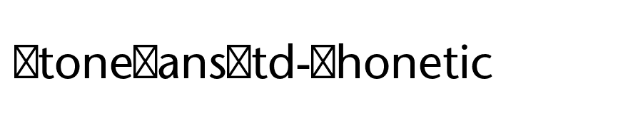 StoneSansStd-Phonetic