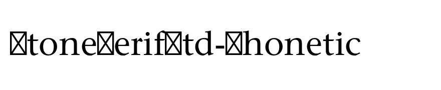 StoneSerifStd-Phonetic