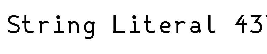 String Literal 437