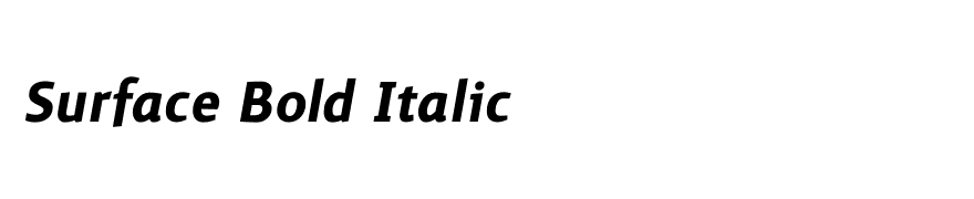 Surface Bold Italic