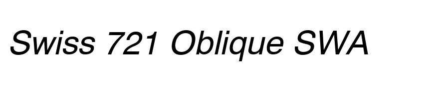 Swiss 721 Oblique SWA