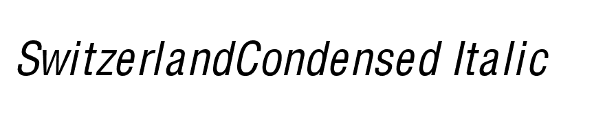 SwitzerlandCondensed Italic