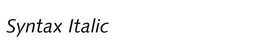 Syntax-Italic