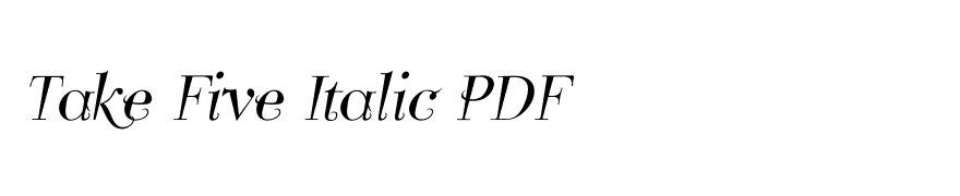 Take Five Italic PDF