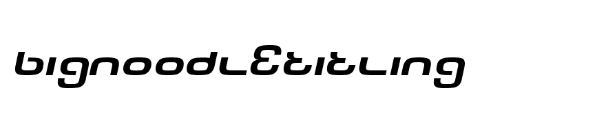 Tech Font Wide Italic