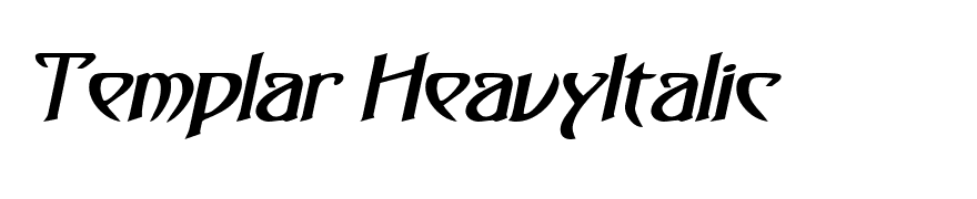 Templar HeavyItalic