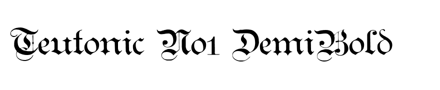 Teutonic No1 DemiBold