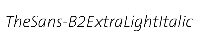 TheSans-B2ExtraLightItalic