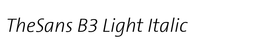 TheSans B3 Light Italic