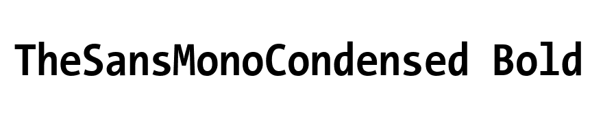 TheSansMonoCondensed Bold