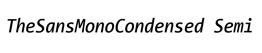 TheSansMonoCondensed Semi Bold Italic