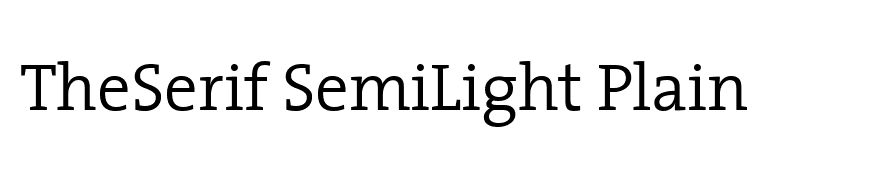 TheSerif SemiLight Plain