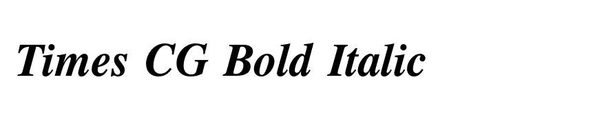 Times CG Bold Italic